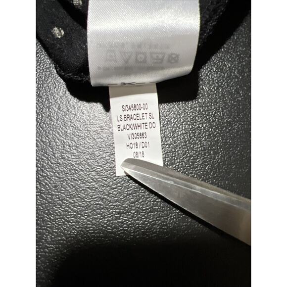 Old Navy Dress Womens XXL Polka Dot Faux Wrap Black White Preppy Career Work - Picture 8 of 11